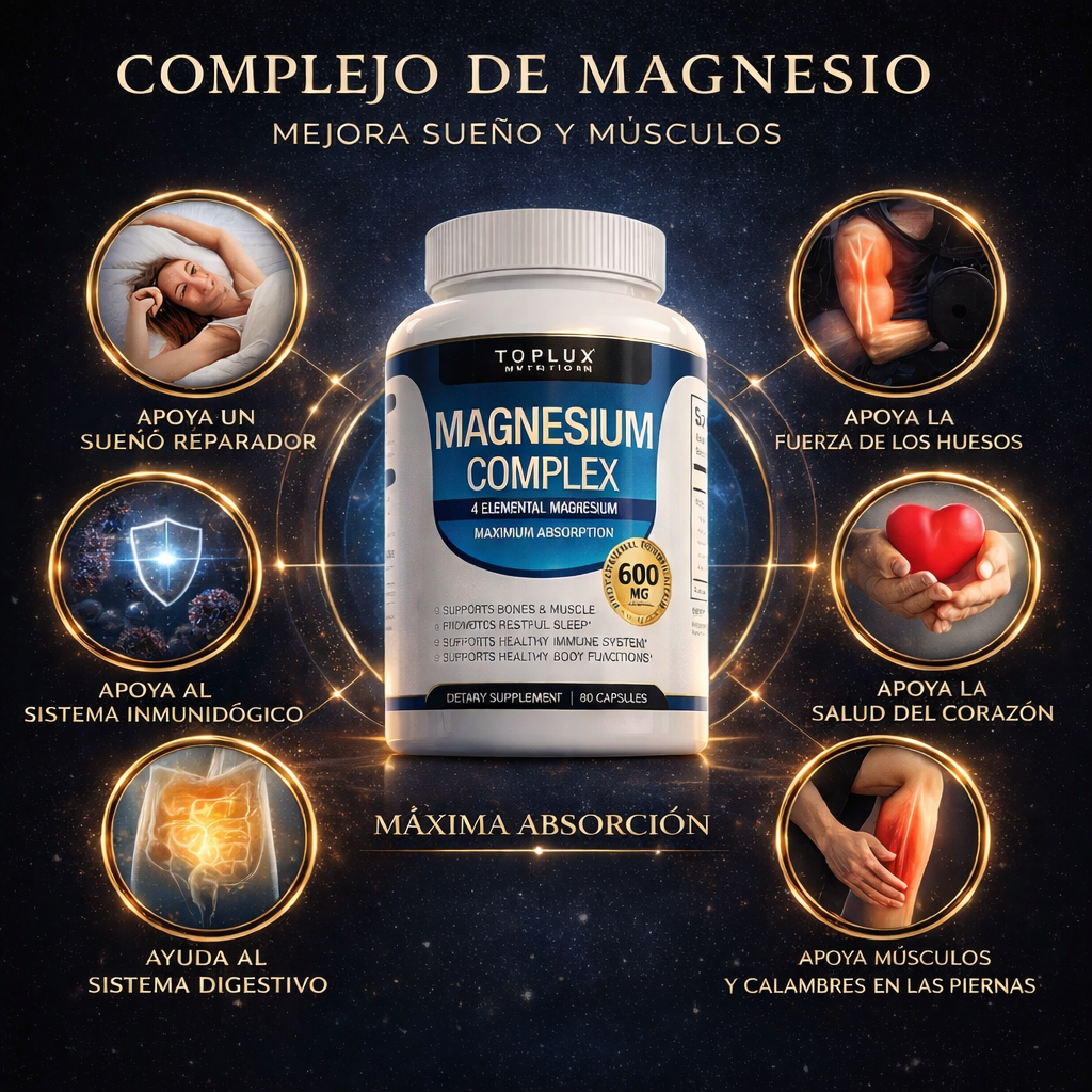 Magnesium Complex 4 Mag™ 600mg - 4 tipos de magnesio en una sola cápsula para máxima absorción