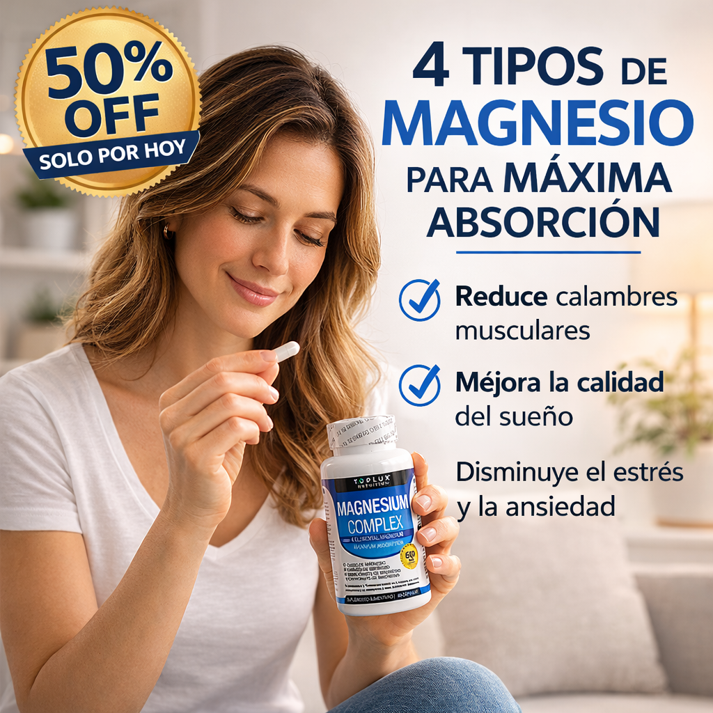 Magnesium Complex 4 Mag™  600mg - 4 tipos de magnesio en una sola cápsula para máxima absorción