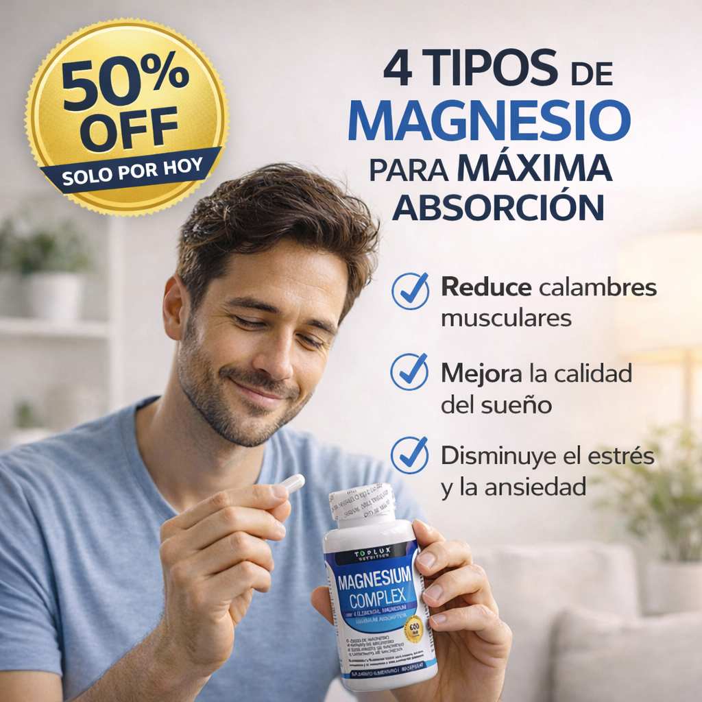 Magnesium Complex 4 Mag™  600mg - 4 tipos de magnesio en una sola cápsula para máxima absorción